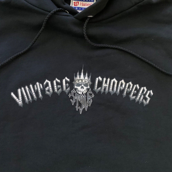 Vintage Choppers Hoodie Mens XXL Black WEST COAST CHOPPERS STYLE 2XL - Picture 4 of 8